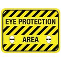 5S Supplies Eye Protection Area 16in Diameter Non Slip Floor Sign FS-EYPRAR-16